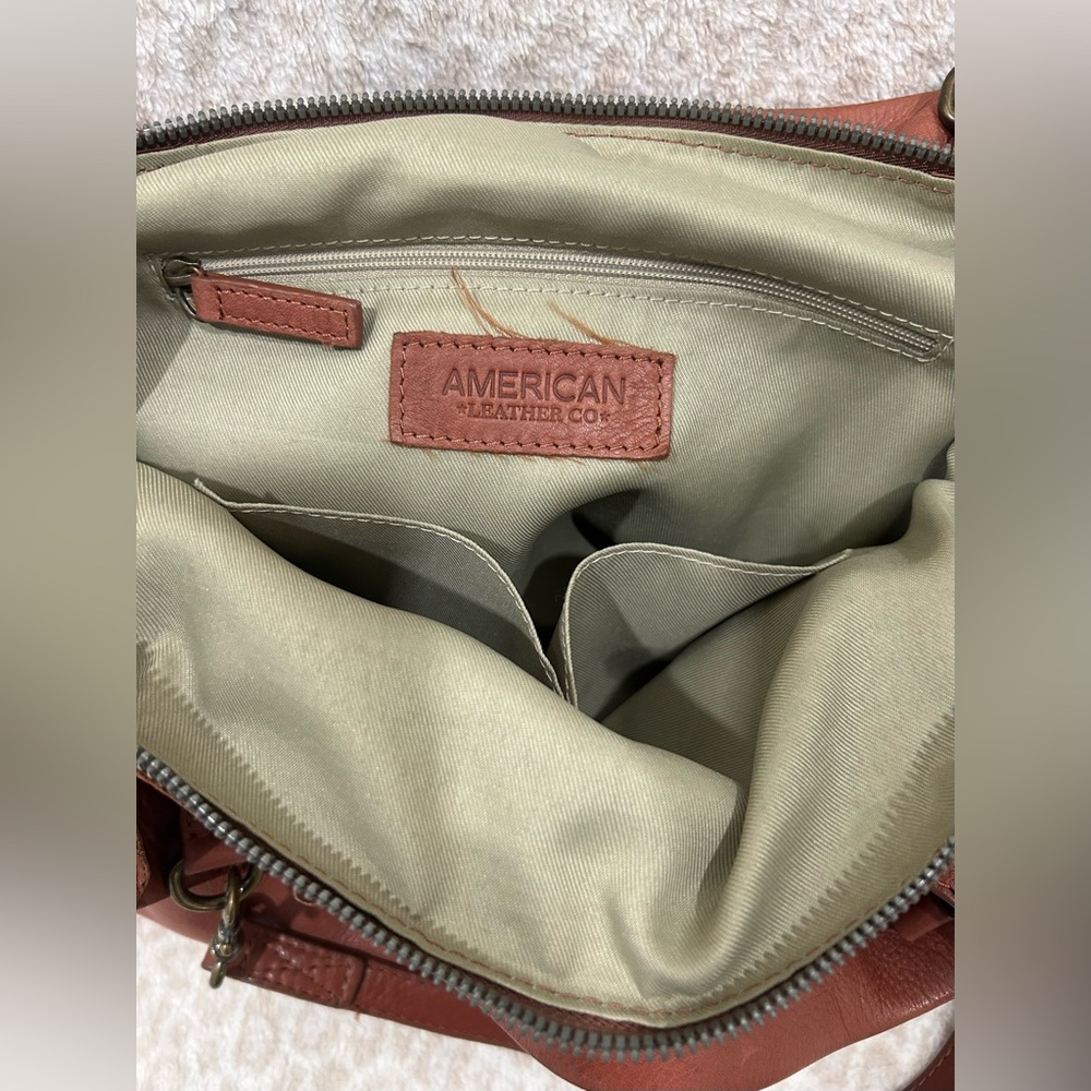 American Leather Co Leather Satchel - Picture 5 of 9